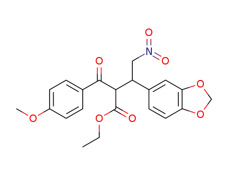 Ethyl 2-(4-methoxybenzoyl)-3-(3.4-methylenedioxy-phenyl)-4-nitro-butanoate