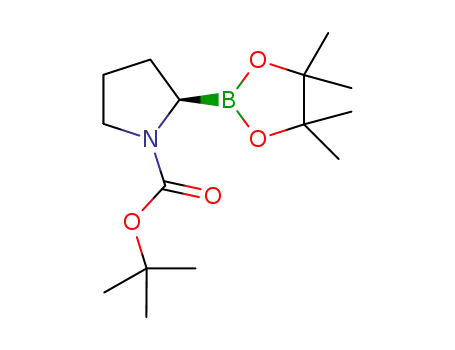 Molecular Structure of 149682-81-5 ((R)-tert-butyl 2-(4,4,5,5-tetramethyl-1,3,2-dioxaborolan-2-yl)pyrrolidine-1-carboxylate)