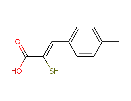 Molecular Structure of 93515-29-8 (2-Propenoic acid, 2-mercapto-3-(4-methylphenyl)-, (2Z)-)