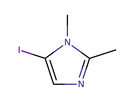Molecular Structure of 24134-13-2 (5-iodo-1,2-dimethylimidazole)