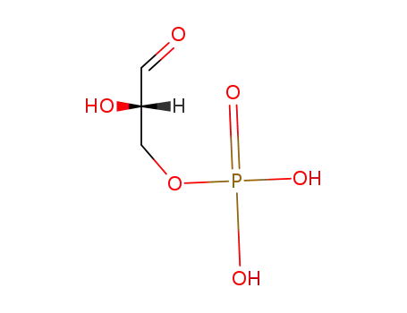Molecular Structure of 20283-52-7 (Propanal, 2-hydroxy-3-(phosphonooxy)-, (S)-)