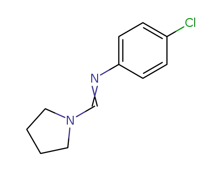 Molecular Structure of 7549-99-7 (1-[<i>N</i>-(4-chloro-phenyl)-formimidoyl]-pyrrolidine)