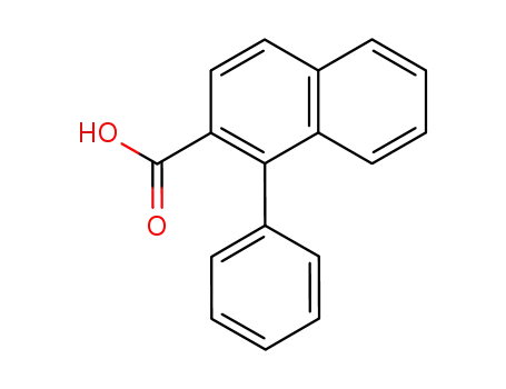 Molecular Structure of 85679-03-4 (1-Phenylnaphthalene-2-carboxylic acid)