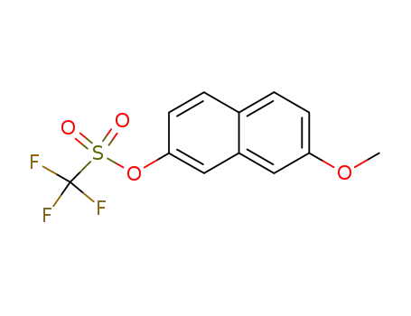 Molecular Structure of 135653-94-0 (Methanesulfonic acid, trifluoro-, 7-methoxy-2-naphthalenyl ester)