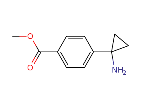 Molecular Structure of 1006037-03-1 (Benzoic acid, 4-(1-aminocyclopropyl)-, methyl ester)