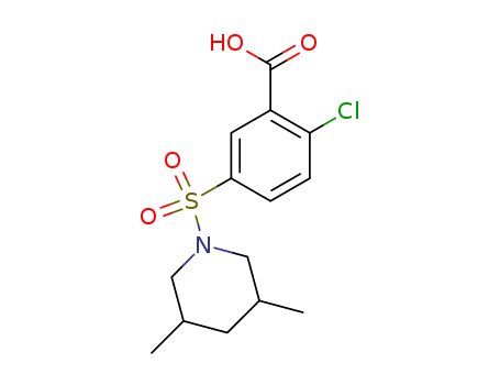Benzoic acid,2-chloro-5-[(3,5-dimethyl-1-piperidinyl)sulfonyl]-