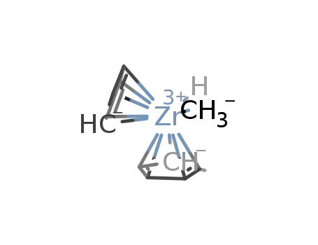 Molecular Structure of 67659-92-1 ((π-C5H5)2Zr(CH3)H)