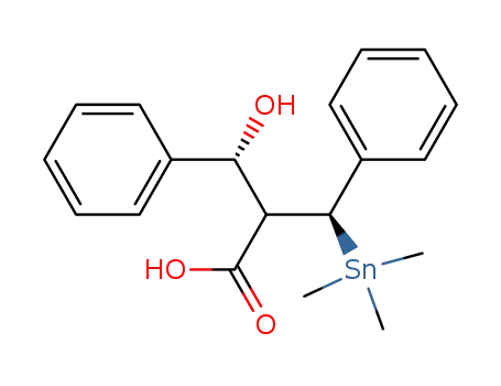 (S)-2-((R)-Hydroxy-phenyl-methyl)-3-phenyl-3-trimethylstannanyl-propionic acid