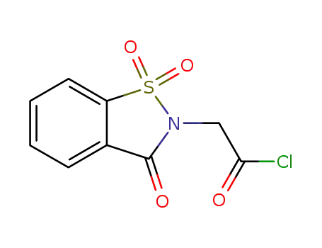 Molecular Structure of 61020-33-5 (2-[1,1-dioxide-3-oxo-1,2-benzisothiazole-2(3H)-yl] acetic acid chloride)