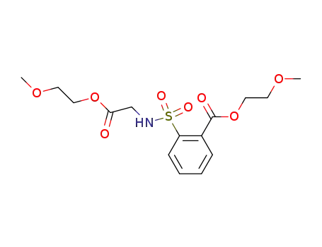 Molecular Structure of 107124-72-1 (Bis(2-methoxyethyl) 2-(N-carboxymethylsulfamoyl)benzoate)