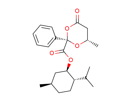 Molecular Structure of 153080-60-5 (l-menthyl (2R,6S)-6-methyl-4-oxo-2-phenyl-1,3-dioxane-2-carboxylate)
