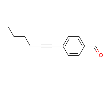 Molecular Structure of 175203-90-4 (4-Hex-1-ynylbenzaldehyde)
