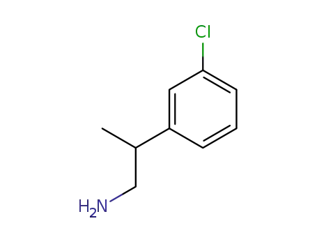 Molecular Structure of 1082555-06-3 (2-(3-chlorophenyl) propan-1-amine)