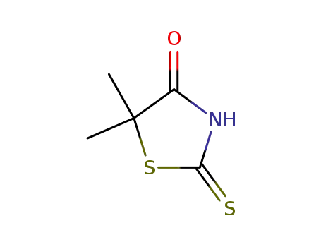 Molecular Structure of 41434-28-0 (5,5-Dimethyl-2-thioxothiazolidin-4-one)