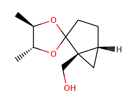 <4'R,5'R-(1S-cis)>-(+)-4',5'-dimethylspiro<bicyclo<3.1.0>hexane-2,2'-<1,3>dioxolane>-1-methanol