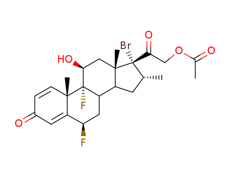 Pregna-1,4-diene-3,20-dione,21-(acetyloxy)-9,17-dibromo-11-hydroxy-16-methyl-, (11b,16a)- (9CI)