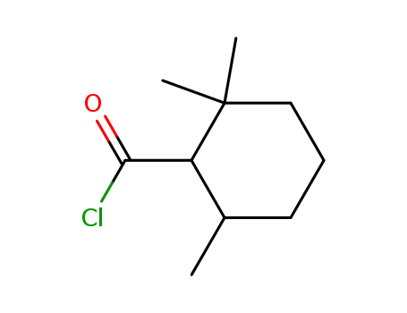 Molecular Structure of 78737-55-0 (2,2,6-Trimethyl-cyclohexanecarbonyl chloride)