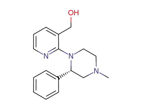 Molecular Structure of 824954-89-4 (3-Pyridinemethanol, 2-[(2S)-4-methyl-2-phenyl-1-piperazinyl]-)