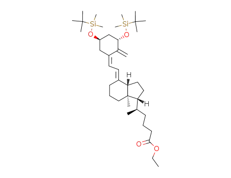 ethyl (1S),3(R)-bis<(tert-butyldimethylsilyl)oxy>-9,10-seco-26,27-bisnorcholesta-5(Z),7(E),10(19)-trien-25-oate