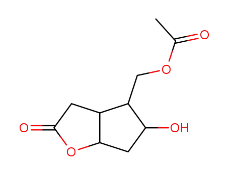 Molecular Structure of 134732-93-7 (2-oxa-3-oxo-6-syn-acetoxymethyl-7-anti-hydroxy-cis-bicyclo[3,3,0]octane)