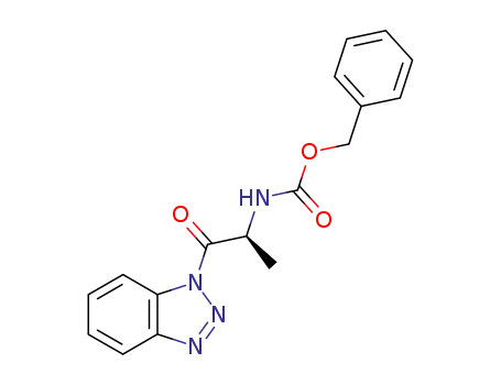 Molecular Structure of 820239-42-7 (benzyl N-[(1S)-2-(1H-1,2,3-benzotriazol-1-yl)-1-methyl-2-oxoethyl]carbamate)