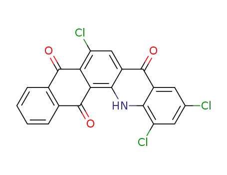 Molecular Structure of 6373-31-5 (6,10,12-trichloronaphth[2,3-c]acridine-5,8,14(13H)-trione)