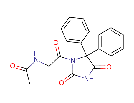 Molecular Structure of 170700-20-6 (1-(Acetamidoacetyl)-5,5-diphenylimidazolidine-2,4-dione)