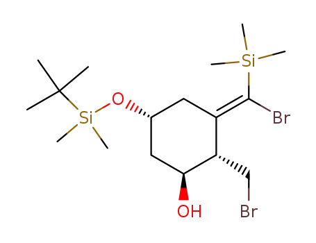 Molecular Structure of 502495-29-6 (Cyclohexanol,
2-(bromomethyl)-3-[bromo(trimethylsilyl)methylene]-5-[[(1,1-dimethyleth
yl)dimethylsilyl]oxy]-, (1S,2S,3Z,5R)-)
