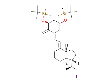 (1S),3(R)-bis<(tert-butyldimethylsilyl)oxy>-20(S)-(iodomethyl)-9,10-secopregna-5(E),7(E),10(19)-triene
