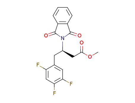 Molecular Structure of 1253056-07-3 ((R)-methyl 3-(1,3-dioxoisoindolin-2-yl)-4-(2,4,5-trifluorophenyl)butanoate)