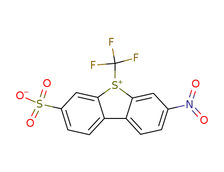 Molecular Structure of 160656-66-6 (S-(Trifluoromethyl)-7-nitrodibenzothiophenium-3-sulfonate)