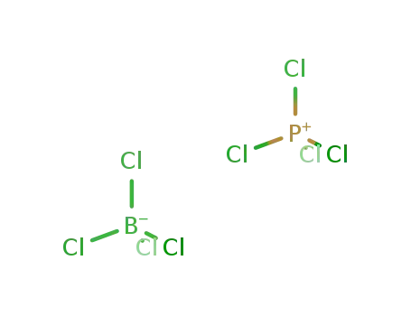 Molecular Structure of 18460-54-3 ({PCl<sub>4</sub>}<sup>(1+)</sup>*{BCl<sub>4</sub>}<sup>(1-)</sup>={PCl<sub>4</sub>}{BCl<sub>4</sub>})