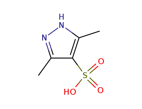 Molecular Structure of 89280-34-2 (1H-Pyrazole-4-sulfonic acid, 3,5-dimethyl-)