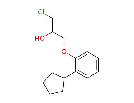 Molecular Structure of 38363-22-3 (1-Chloro-3-(2-cyclopentyl-phenoxy)-propan-2-ol)