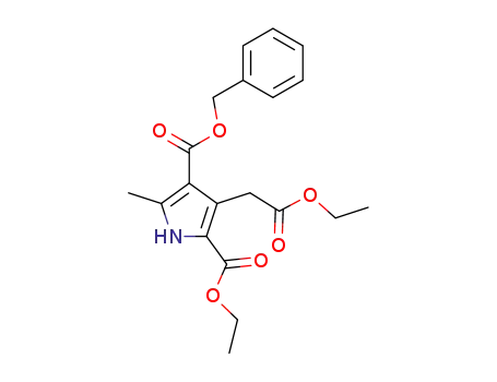 Molecular Structure of 52887-35-1 (4-BENZYL 2-ETHYL 3-(2-ETHOXY-2-OXOETHYL)-5-METHYL-1H-PYRROLE-2,4-DICARBOXYLATE)
