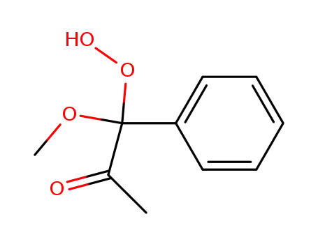 Molecular Structure of 107729-24-8 (1-Hydroperoxy-1-methoxy-1-phenyl-propan-2-one)