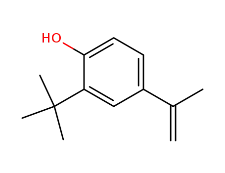 Molecular Structure of 32565-67-6 (2-tert.-Butyl-4-isopropenyl-phenol)