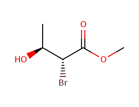 Molecular Structure of 133268-19-6 (methyl (2R,3S)-2-bromo-3-hydroxy butanoate)