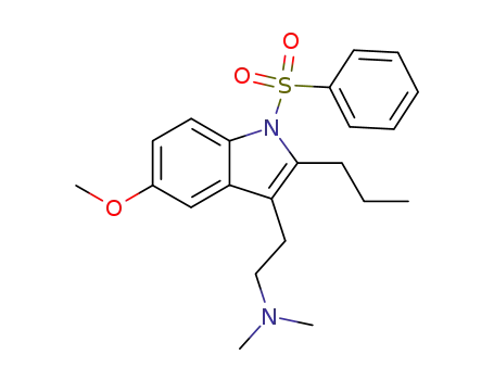 1-benzenesulfonyl-3-(dimethylaminoethyl)-2-n-propyl-5-methoxyindole