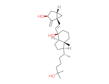 Molecular Structure of 135041-06-4 (<1R-<1α(R*),3aβ,4α<(E)-(1S*,3S*,5R*)>,7aα>>-octahydro-4-hydroxy-4-<2-(3-hydroxy-2-methylenebicyclo<3.1.0>hexan-1-yl)ethenyl>-α,α,ε-tetramethyl-1H-indene-pentanol)