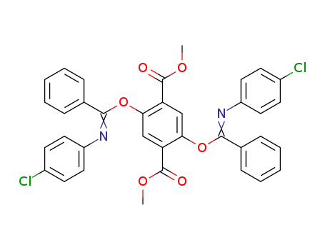 2.5-Bis-<N-(4-chlor-phenyl)-benzimidoyl-oxy>-terephthalsaeure-dimethylester
