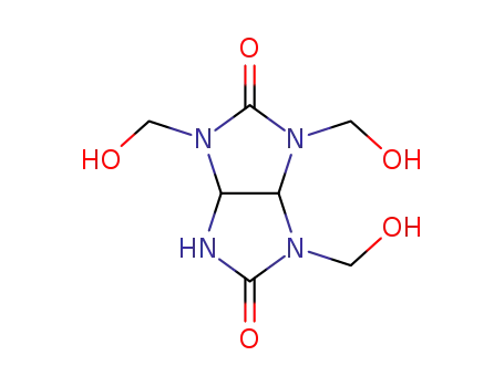 Molecular Structure of 5001-82-1 (tetrahydro-1,3,4-tris(hydroxymethyl)imidazo[4,5-d]imidazole-2,5(1H,3H)-dione)