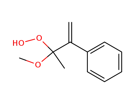 Molecular Structure of 98909-24-1 ((1-Methoxy-1-methyl-2-phenyl-2-propenyl)hydroperoxid)