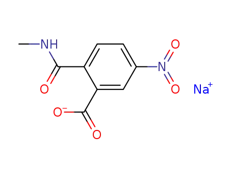 Molecular Structure of 72709-50-3 (Sodium; 2-methylcarbamoyl-5-nitro-benzoate)