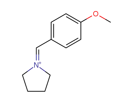 Molecular Structure of 61160-16-5 (Pyrrolidinium, 1-[(4-methoxyphenyl)methylene]-)