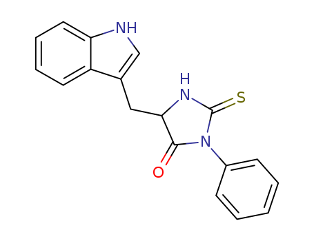 4-Imidazolidinone,5-(1H-indol-3-ylmethyl)-3-phenyl-2-thioxo- cas  5789-24-2