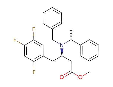Molecular Structure of 1260029-46-6 (3-(R)-[(R)-(α-methylbenzyl)benzylamino]-4-(2,4,5-trifluoro-phenyl)butyric acid methyl ester)