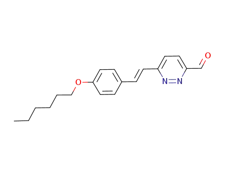 Molecular Structure of 1092363-98-8 (6-[2-(4-hexyloxyphenyl)vinyl]pyridazine-3-carbaldehyde)