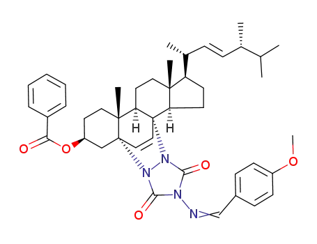 Molecular Structure of 87530-77-6 (benzoyloxy-3β (anisalamino-4' urazolo-1',2')-5α,8α ergostadiene-6,22)