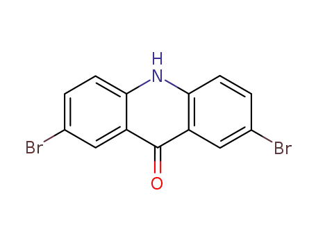 Molecular Structure of 10352-14-4 (2,7-Dibromo-9,10-dihydroacridine-9-one)